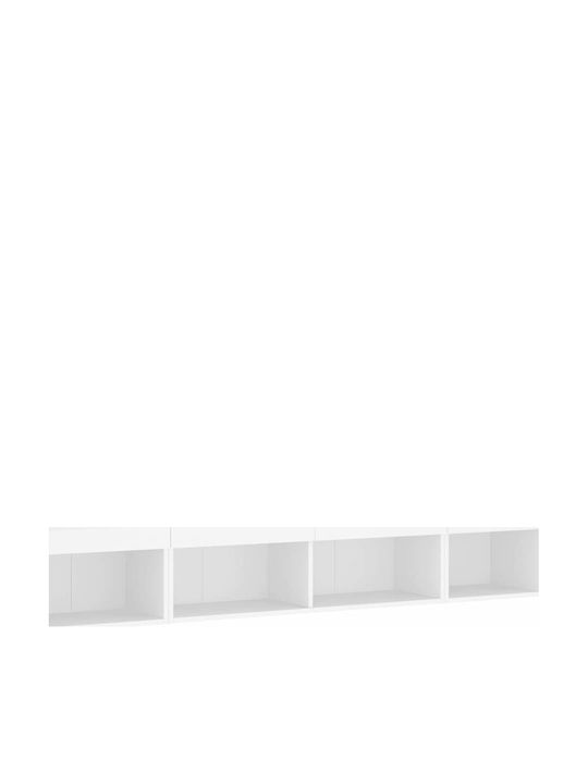 Living Room TV Unit with Lighting White