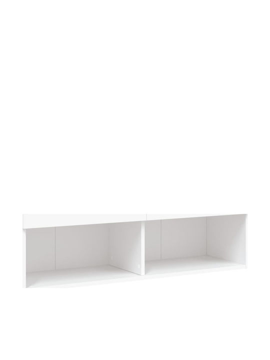 Living Room TV Unit with Lighting White