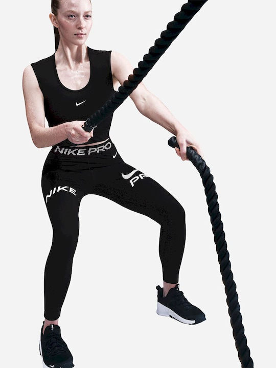 Dri-Fit Training Γυναικείο Cropped Κολάν Μαύρο