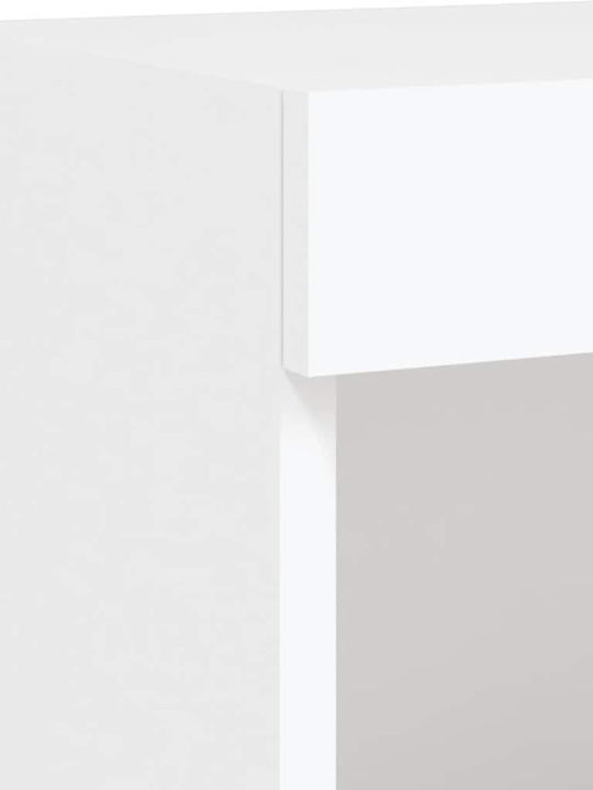 Living Room TV Unit with Lighting White
