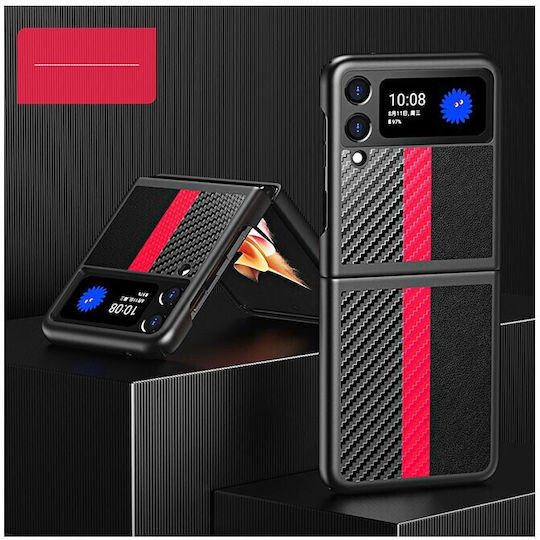 Carbon Fiber Texture Contrast Color Back Cover Plastic Blue (Galaxy Z Flip3)