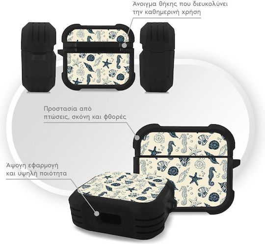 Sonique Ocean Series Θήκη Σιλικόνης με Γάντζο για Apple AirPods 3