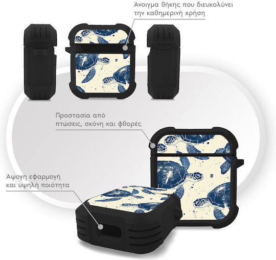 Sonique Ocean Series Θήκη Σιλικόνης με Γάντζο για Apple AirPods 1 / AirPods 2