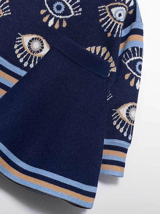 Kids' Set with Skirt Winter 2pcs Navy Blue