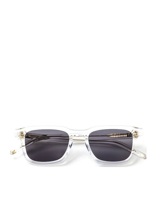 Common Sense Unisex Sunglasses with Transparent Plastic Frame and Gray Lens CS019