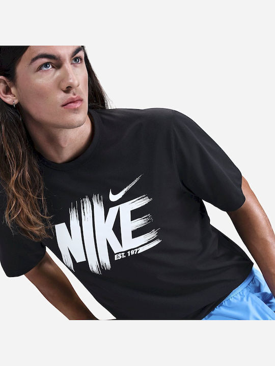 Hyverse Dri-Fit Αθλητικό T-shirt Μαύρο