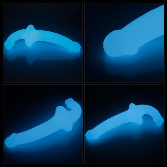 Lovetoy Lumino Play Blue Light Doppeldildo Blau
