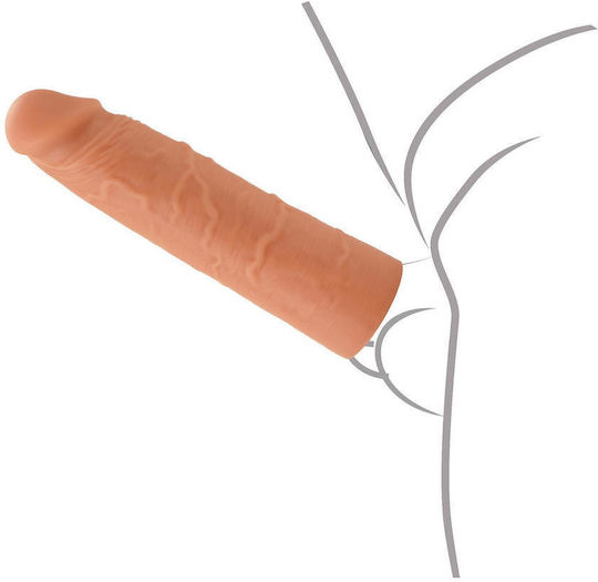 Hidden Desire Inferno Penis Sleeve Liquid Silicone 20 Cm Μπεζ