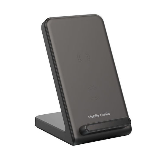 Mobile Origin Ασύρματος Φορτιστής (Qi Pad) 15W Μαύρος (PW10)