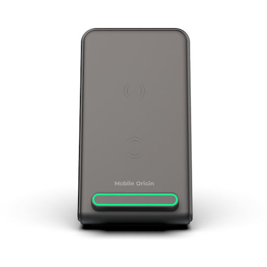 Mobile Origin Ασύρματος Φορτιστής (Qi Pad) 15W Μαύρος (PW10)