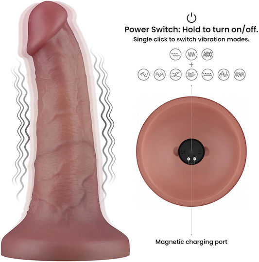 Lovetoy Dual Density Power Cock Realistic Vibrator Flesh