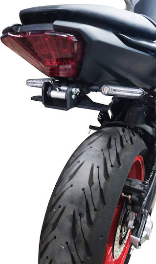 Foldable Motorcycle License Plate Holder Yamaha Mt-07 2014-2024 Button 05gr36