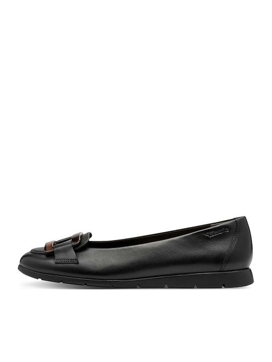 Leather Ballerinas Black