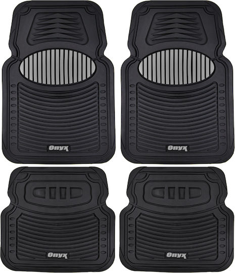 Autoline Set of Front and Rear Mats Universal 4pcs Black
