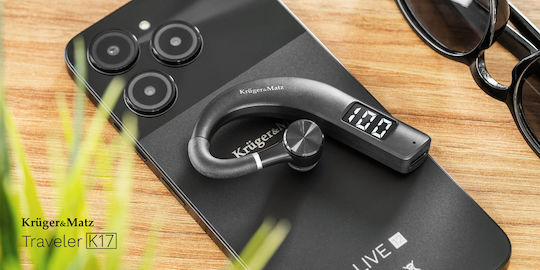 Kruger & Matz Traveler K17 In-ear Bluetooth Handsfree Ακουστικά Μαύρα