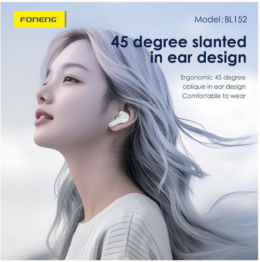 Foneng BL152 In-ear Bluetooth Handsfree Căști cu Carcasă de Încărcare Alb