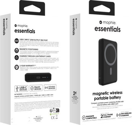 Mophie Snap+ MagSafe Power Bank 10000mAh 15W Negru