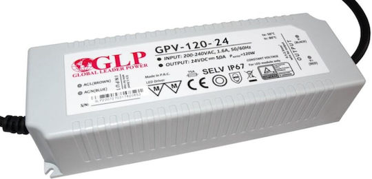 MPL Τροφοδοτικό LED Στεγανό IP67 Ισχύος 120W με Τάση Εξόδου 24V
