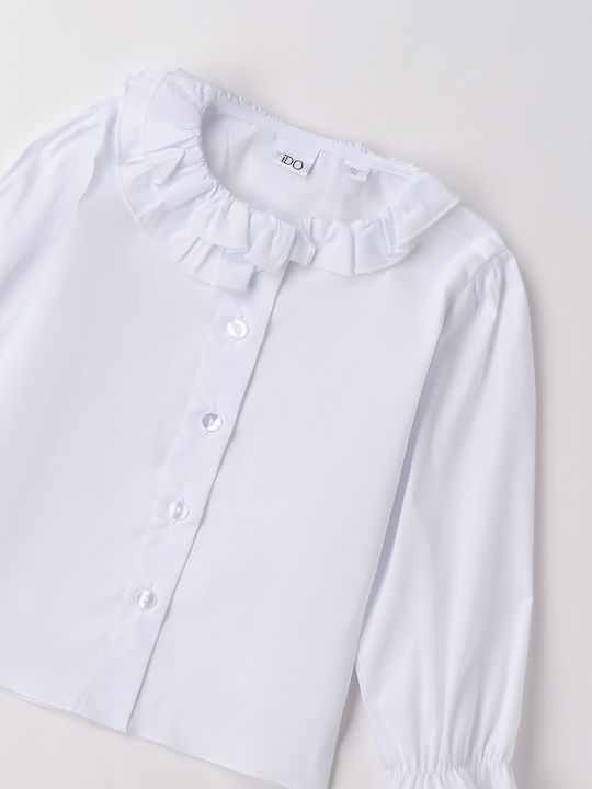 Kids Shirt Long Sleeve White