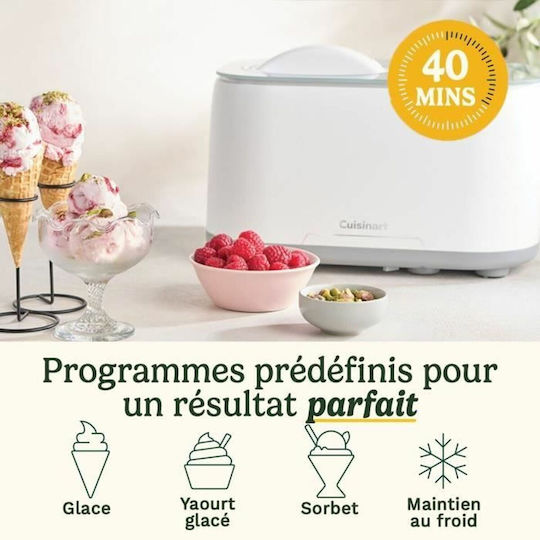 Cuisinart Машина за сладолед Бяла