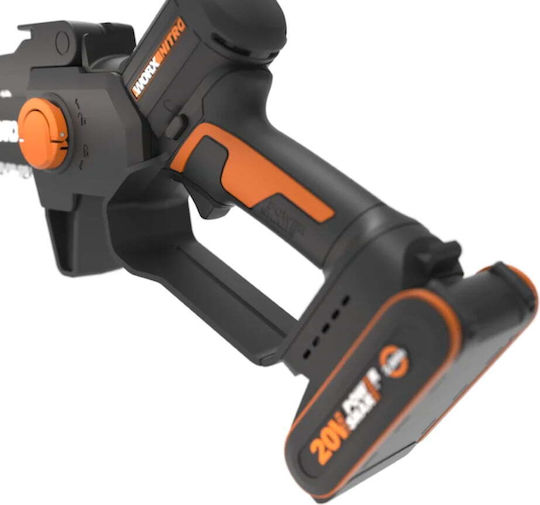 Worx Pruning Battery Chainsaw 1x2Ah Brushless 20V 1.1kg with Blade 12cm