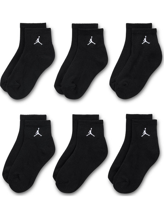 Jordan Kids' Ankle Socks Black 6 Pairs