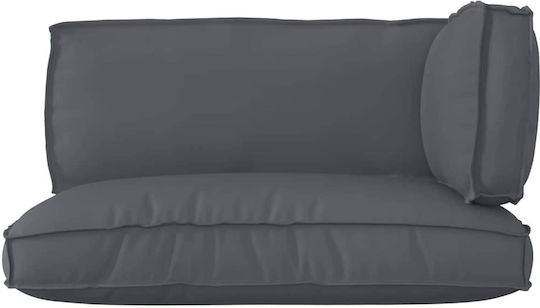 vidaXL Възглавница за Пейка от Палети Въглени 3бр 80x120см. 3329089