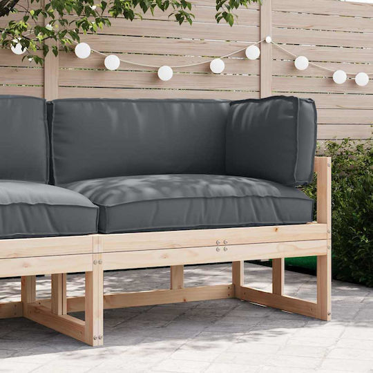 vidaXL Възглавница за Пейка от Палети Въглени 3бр 80x120см. 3329089