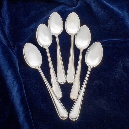 Savvas Design Spoon Set Metallic Silver 15cm 6pcs