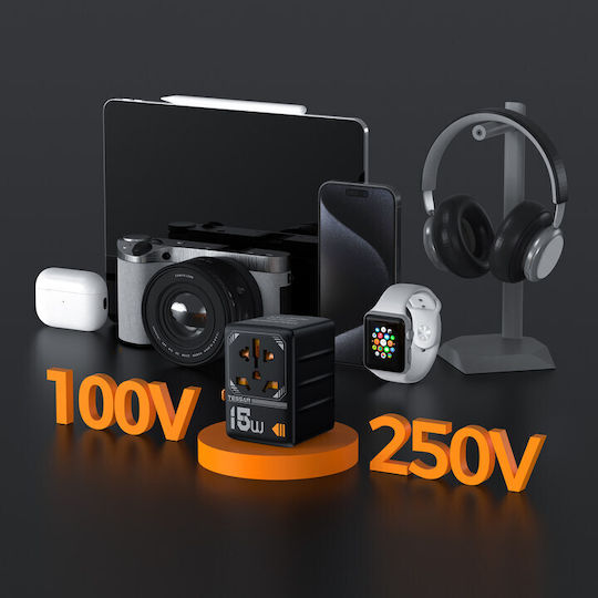 Tessan 15W Адаптер За Контакт Universal С 2 USB Порта