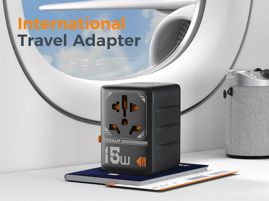 Tessan 15W Адаптер За Контакт Universal С 2 USB Порта