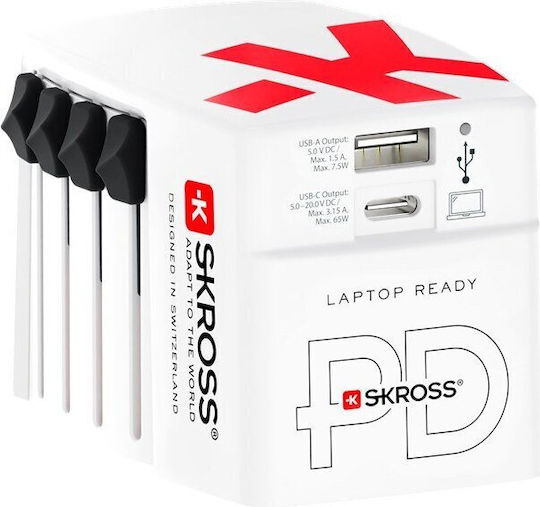 Skross Αντάπτορας Ταξιδίου World Usb Charger Ac65pd