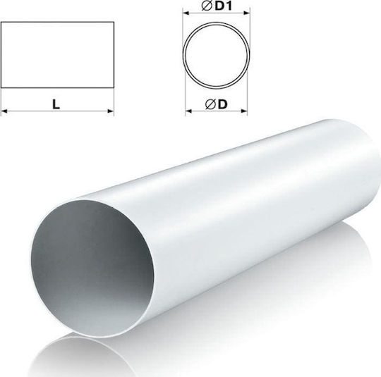 Vents Σωλήνας Σωλήνας Πλαστικός Φ100 100cm 364572