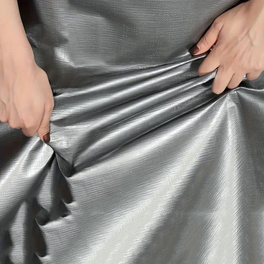 Waterproof Grey Tarpaulin 120gr Light Type with Metal Grommets 2x3m