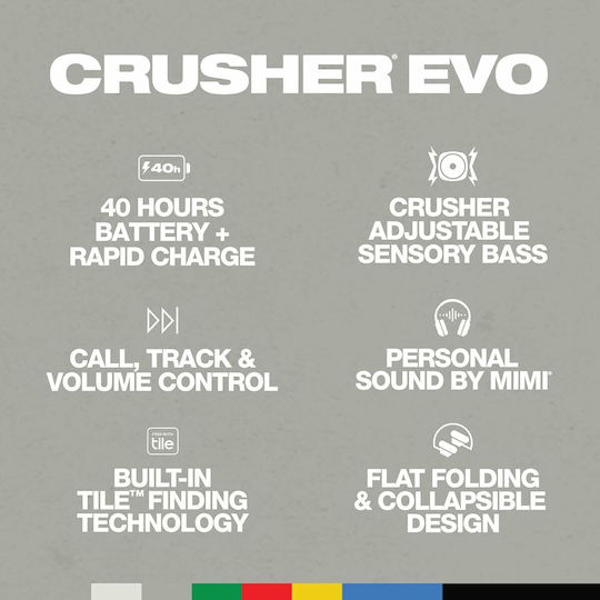 Skullcandy S6EVW-S951 Ασύρματα / Ενσύρματα Over Ear Ακουστικά Λευκά