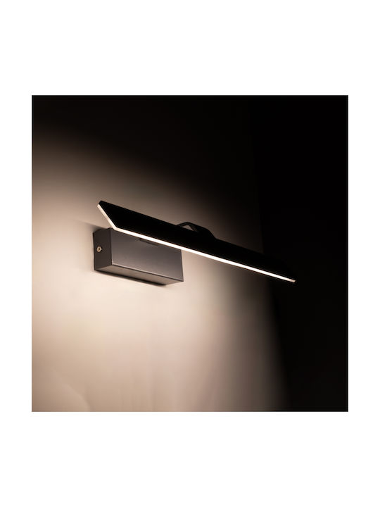 GloboStar Mirror Modern Wall Lamp with Integrated LED and Natural White Light Grey 42x5x15cm