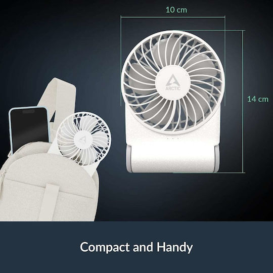 Arctic Summair 2Go Handheld USB Folding Fan 5W White