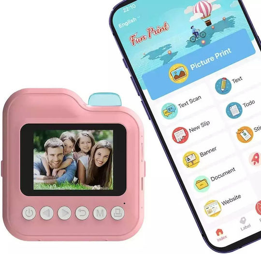 Andowl C8 Children's Camera Pink