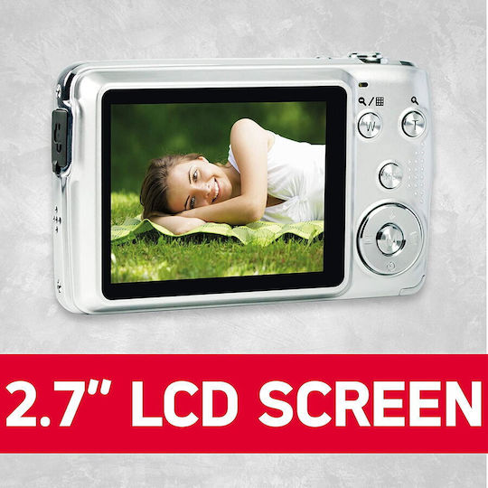 AgfaPhoto Realishot Dc8200 Compact Φωτογραφική Μηχανή 18MP Οπτικού Ζουμ 8x με Οθόνη 2.7" και Ανάλυση Video Full HD (1080p) Ασημί