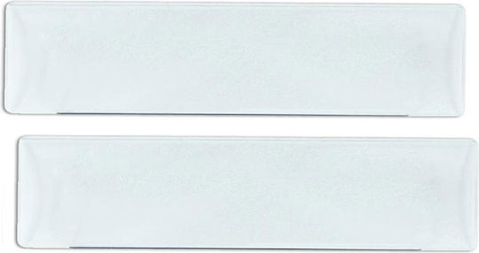 Autoline Car License Plate Glass Protectors Front - Back Plastic 52 x 12cm Transparent 2pcs