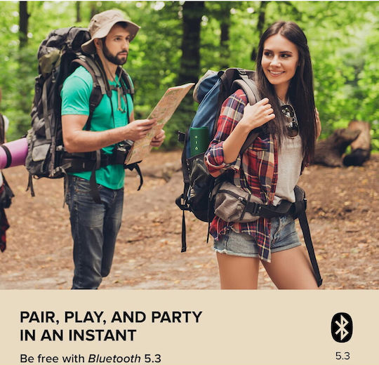 Creative Muvo Go Αδιάβροχο Ηχείο Bluetooth 20W με Διάρκεια Μπαταρίας έως 18 ώρες Μαύρο