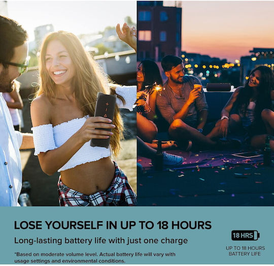 Creative Muvo Go Αδιάβροχο Ηχείο Bluetooth 20W με Διάρκεια Μπαταρίας έως 18 ώρες Μαύρο