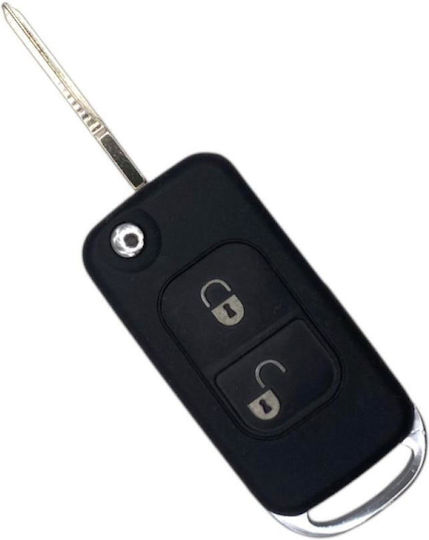 Foldable Car Key Shell with Blade with 2 Buttons Type for Mercedes Benz