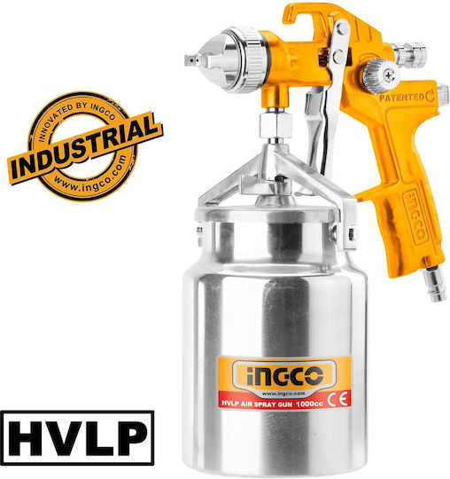 Ingco Πιστόλι Βαφής Αέρος HVLP Κάτω Δοχείου 1.4mm