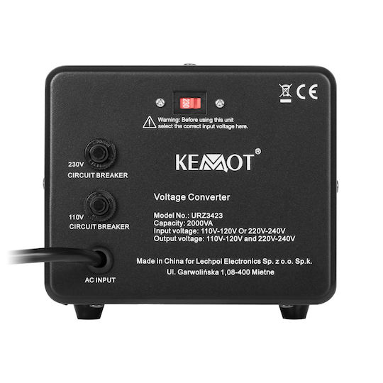 Convertor de tensiune Kemot 1600 W 2000 Va