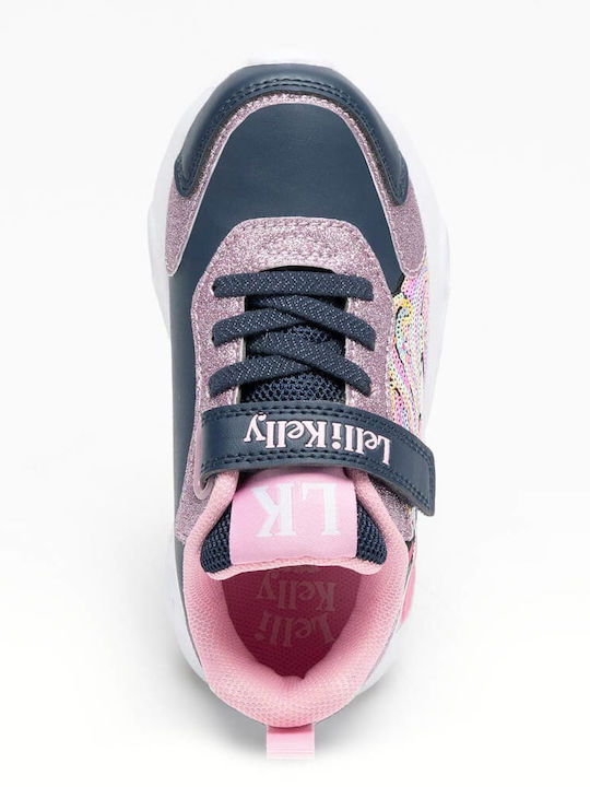 Unicorn Kids Sneakers with Scratch & Lights Blue