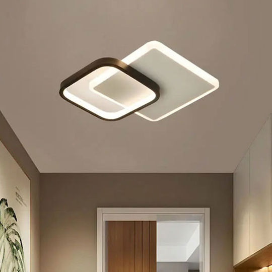 Home Lighting Πλαφονιέρα Οροφής 20εκ. Μαύρη με Ενσωματωμένο LED