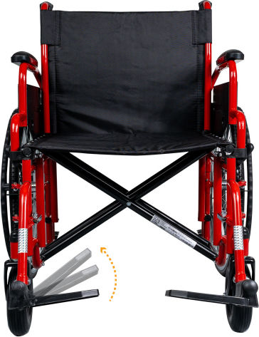 Kifidis Orthopedics Scaun Cu Rotile 24" Pliabil 76cm 0808527 Auriu