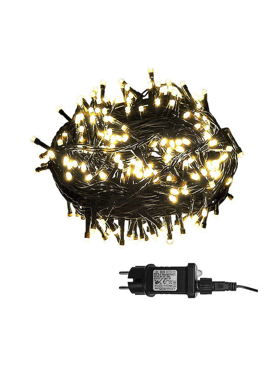 100 Светлини LED 8m. Топъл бял тип Лента 1бр