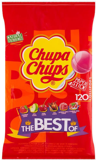 Chupa Chups 120 Lollipops with Flavor Cola / Milky / Fruit 1pcs 1440gr